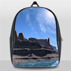 Mountains Galaxy Lake Landscape School Bag (xl) by Simbadda