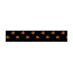 Peach Rose Black Flano Scarf (mini) by snowwhitegirl