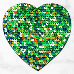 Funky Sequins Jigsaw Puzzle (heart) by essentialimage