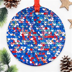 Funky Sequins Ornament (round) by essentialimage