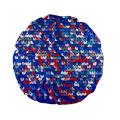 Funky Sequins Standard 15  Premium Flano Round Cushions by essentialimage