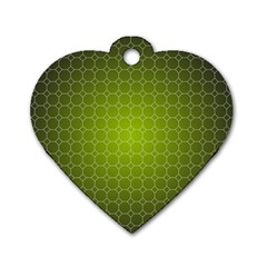 Hexagon Background Plaid Dog Tag Heart (one Side) by Mariart