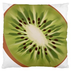 Kiwi Fruit Fresh Green Tasty Food Large Cushion Case (two Sides) by Simbadda