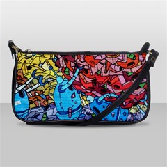 Graffiti Wall Mural Painting Arts Shoulder Clutch Bag by Simbadda