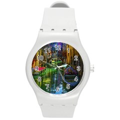 Venice City Italy Architecture Round Plastic Sport Watch (m) by Simbadda