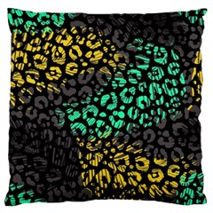 Abstract Geometric Seamless Pattern With Animal Print Standard Flano Cushion Case (one Side) by Vaneshart