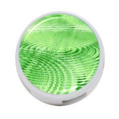 Wave Concentric Circle Green 4-port Usb Hub (two Sides) by HermanTelo