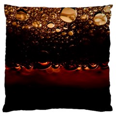 Water Drops Bubbles Macro Close Up Brown Standard Flano Cushion Case (two Sides) by Vaneshart