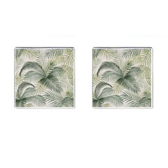 Vector Palm Leaves Pattern  Illustration Cufflinks (square) by Vaneshart