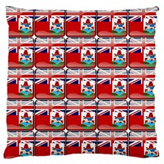 Flag Bermuda Large Flano Cushion Case (one Side) by ArtworkByPatrick