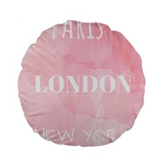 Paris, London, New York Standard 15  Premium Round Cushions by Lullaby