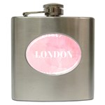 Paris, London, New York Hip Flask (6 oz) Front