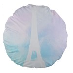 Pastel Eiffel s Tower, Paris Large 18  Premium Round Cushions Back