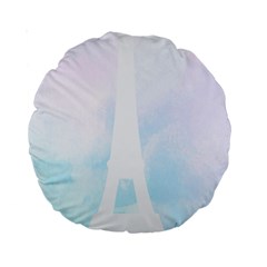 Pastel Eiffel s Tower, Paris Standard 15  Premium Round Cushions by Lullaby