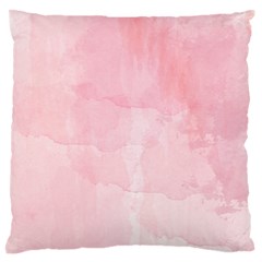 Pink Blurry Pastel Watercolour Ombre Large Flano Cushion Case (two Sides) by Lullaby