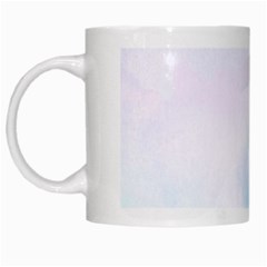 Pink Blue Blurry Pastel Watercolour Ombre White Mugs by Lullaby