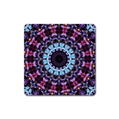 Kaleidoscope Shape Abstract Design Square Magnet by Simbadda