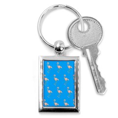 Flamenco Birds Exotic Nice Pink Key Chain (rectangle) by Mariart