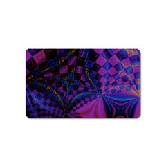 Background Silky Geometric Fractal Magnet (name Card) by Wegoenart