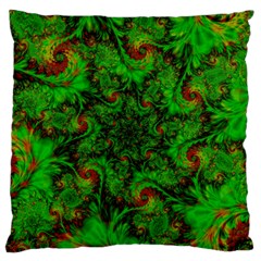 Art Artwork Fractal Digital Art  Green Standard Flano Cushion Case (one Side) by Wegoenart