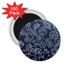 Internet Planets Drinks Computers 2 25  Magnets (100 Pack)  by Wegoenart