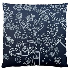 Internet Planets Drinks Computers Standard Flano Cushion Case (one Side) by Wegoenart