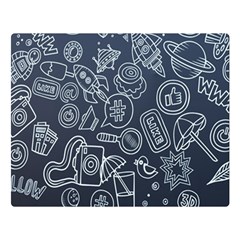 Internet Planets Drinks Computers Double Sided Flano Blanket (large)  by Wegoenart