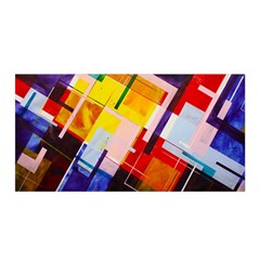 Abstract Lines Shapes Colorful Satin Wrap by Vaneshart