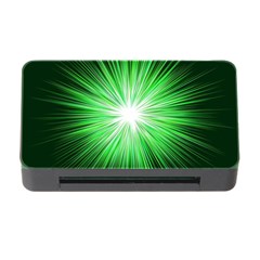 Green Blast Background Memory Card Reader With Cf by Mariart