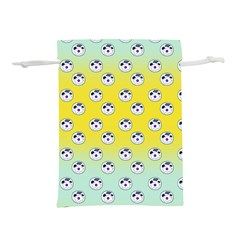 English Breakfast Yellow Pattern Mint Ombre Lightweight Drawstring Pouch (l) by snowwhitegirl