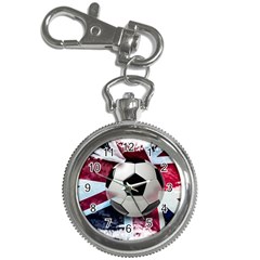 Soccer Ball With Great Britain Flag Key Chain Watches by Vaneshart