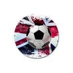 Soccer Ball With Great Britain Flag Magnet 3  (Round) Front