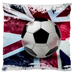 Soccer Ball With Great Britain Flag Standard Flano Cushion Case (two Sides) by Vaneshart