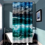 Waves 3975256 960 720 Shower Curtain 36  x 72  (Stall)  Curtain(36 X72 ) - 33.26 x66.24  Curtain(36 X72 )