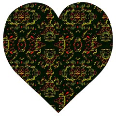 Seamless Pattern Background Wooden Puzzle Heart by Vaneshart