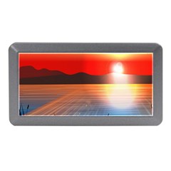 Sunset Water River Sea Sunrays Memory Card Reader (mini) by Mariart