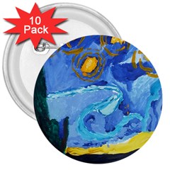 Painting Illustrations Vincent Van Gogh 3  Buttons (10 Pack)  by Wegoenart