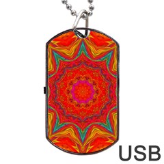 Background Pattern Surface Texture Dog Tag Usb Flash (one Side) by Wegoenart