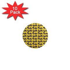 Retro Girl Daisy Chain Pattern Yellow 1  Mini Magnet (10 Pack)  by snowwhitegirl