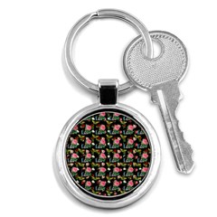 Vintage Can Floral Key Chain (round) by snowwhitegirl