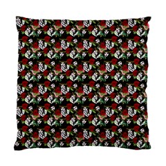 Vintage Hippie Girl Pattern Black Standard Cushion Case (two Sides) by snowwhitegirl