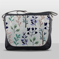 Dark Tone Plant Pattern Messenger Bag by Vaneshart