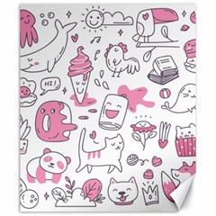 Set Kawaii Doodles Canvas 20  X 24  by Vaneshart