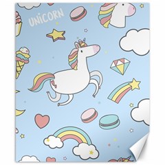 Unicorn Seamless Pattern Background Vector Canvas 8  X 10  by Sobalvarro