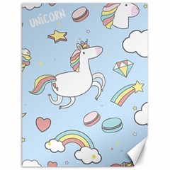 Unicorn Seamless Pattern Background Vector Canvas 18  X 24  by Sobalvarro