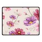 Vector Hand Drawn Cosmos Flower Pattern Fleece Blanket (Small) 50 x40  Blanket Front