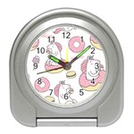 Unicorn Seamless Pattern Background Vector (1) Travel Alarm Clock Front