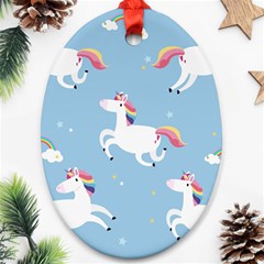 Unicorn Seamless Pattern Background Vector (2) Ornament (oval) by Sobalvarro