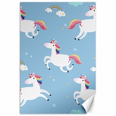 Unicorn Seamless Pattern Background Vector (2) Canvas 20  X 30  by Sobalvarro