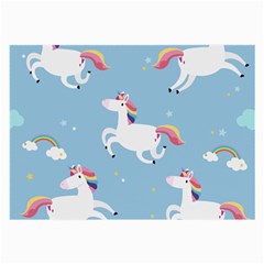 Unicorn Seamless Pattern Background Vector (2) Large Glasses Cloth by Sobalvarro